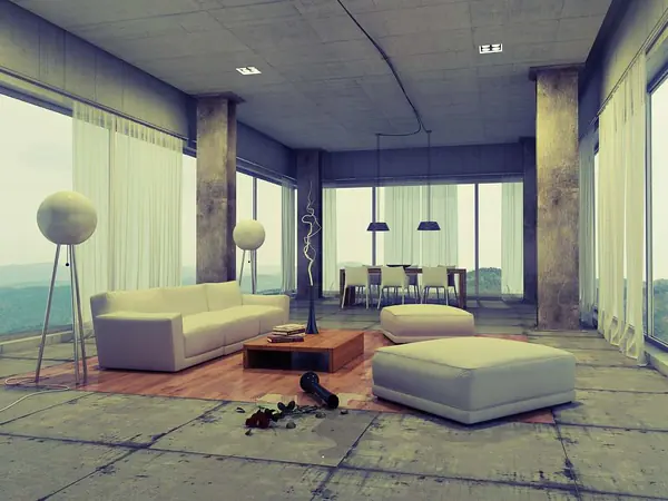 Арт-бетон. Частные апартаменты.