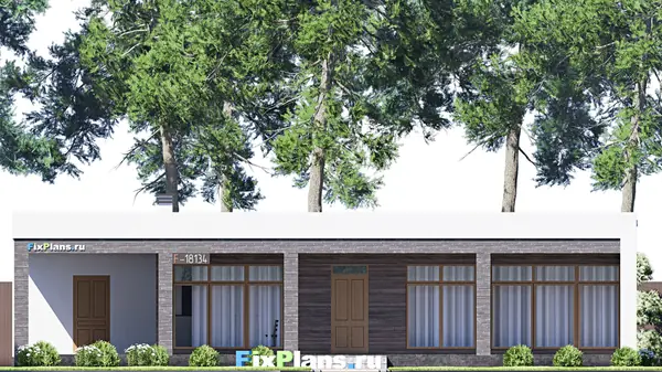 Проект одноэтажного дома 12х17м S161м2 F-18134