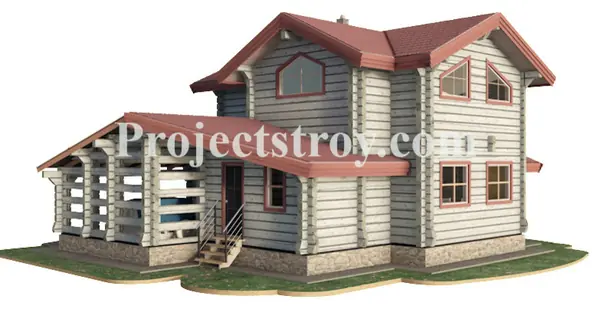 Log cabin home from a baulk