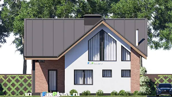 Проект дома с мансардой 11х8 м S81м2 F-18179