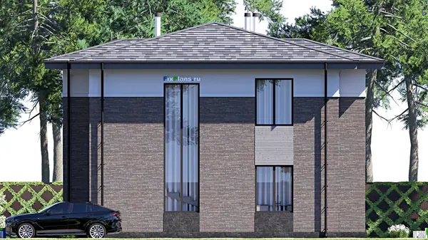 Проект двухэтажного дома 14х14 м S215м2 F-17657