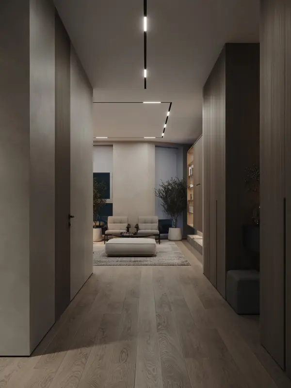 Квартира 144,8 m в стиле современный минимализм