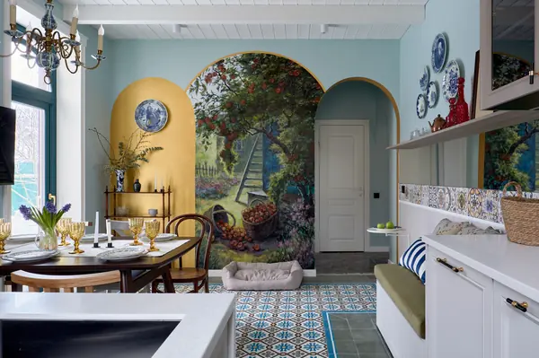 Кухня с котельной в шкафу