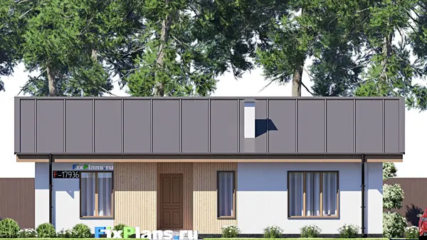 Проект одноэтажного дома 7х13м S76м2 F-17936