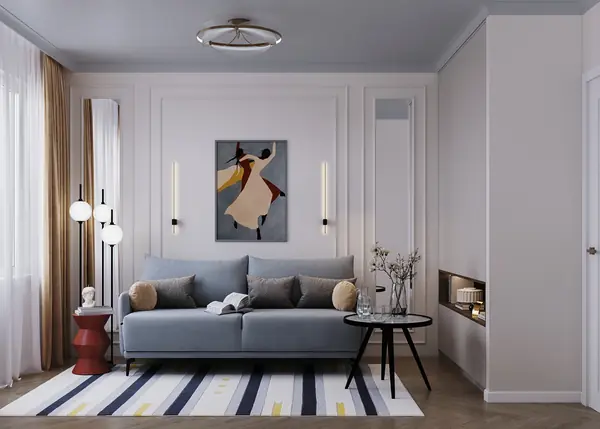 Яркие акценты в современной классике 73м2