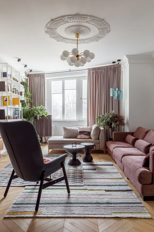 ГИПСОВАЯ ЛЕПНИНА АВРОРА в проекте дизайнера Аллы Куницы - квартира в Краснодаре