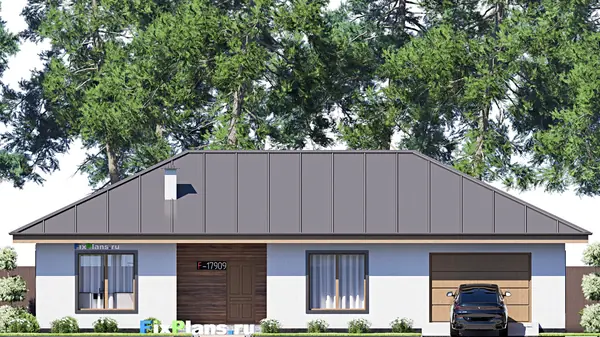 Проект одноэтажного дома 10х18м S149м2 F-17909