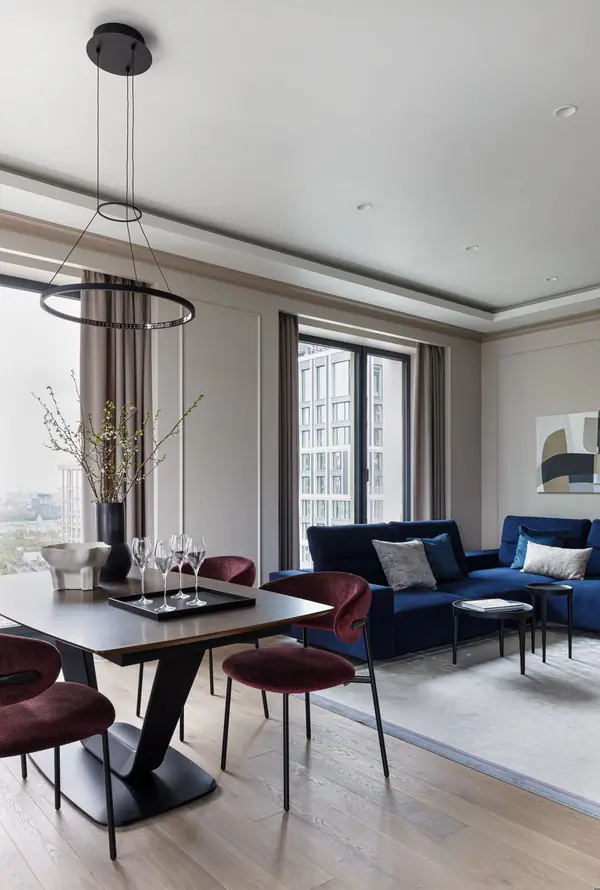 Современная классика реализованный дизайн-проект в ЖК "Прайм парк"