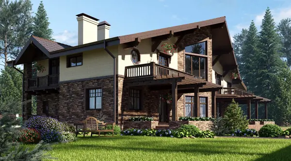 Проект дома 500 м2 в стиле шале