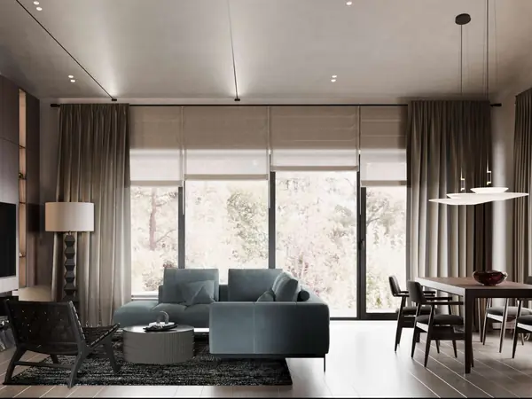 Суровый уют | Дизайн одноэтажного дома в Балашихе