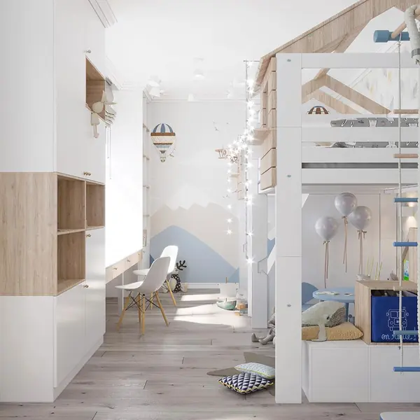 Детская для двух мальчиков с Горами на стенах Alltowall