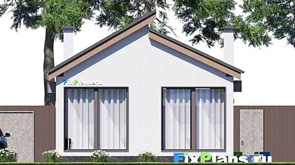 Проект одноэтажного дома 8х7м S42м2 F-17972
