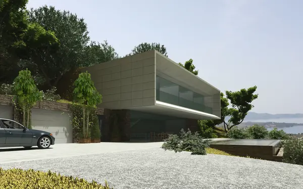 Дом на склоне