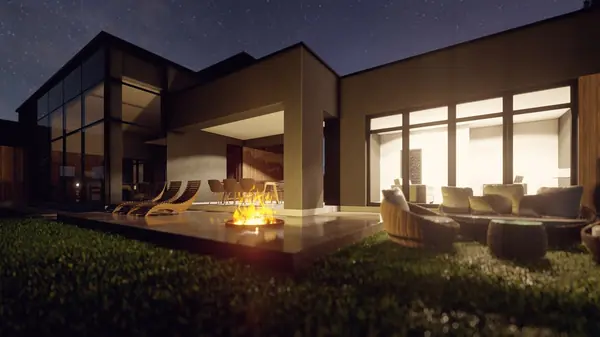 Проект дома с плоскими кровлями