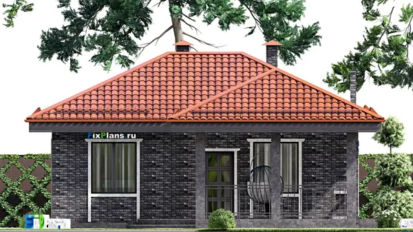 Проект одноэтажного дома 11х13м S81м2 F-14993