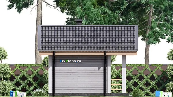 Проект одноэтажного дома 6х4м S13м2 F-15677