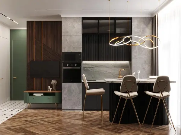 Квартира бизнес класса 75м² в стиле неоклассика