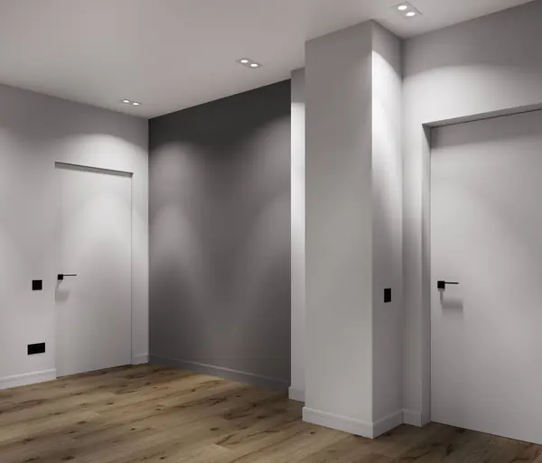 Дизайн проект двухэтажного частного дома в серых тонах