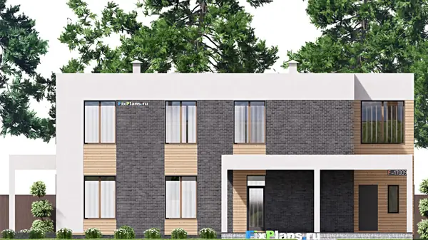 Проект двухэтажного дома 18х21 м S473м2 F-17009