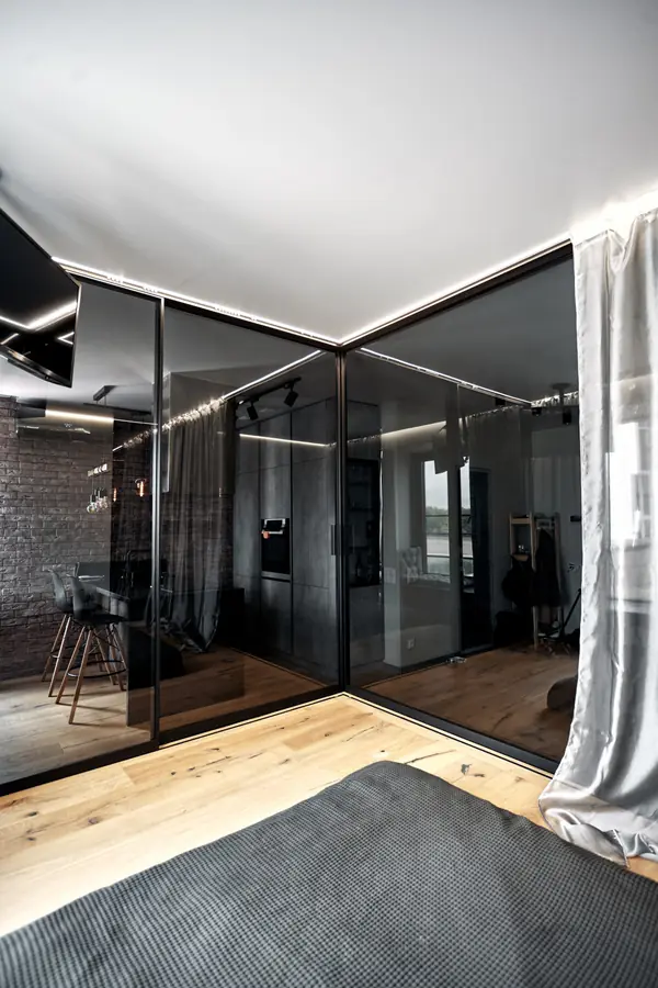 Угловая интерьерная перегородка raumplus