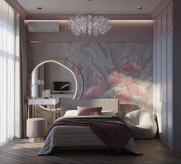 Комната для девочки. Дизайн проект квартиры в ЖК Ньютон