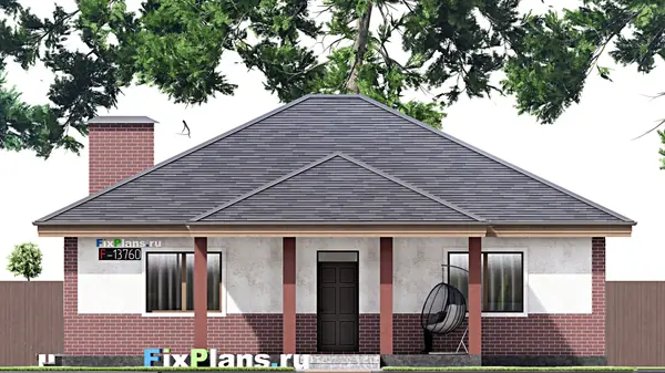 Проект одноэтажного дома 13х14м S126м2 F-13760