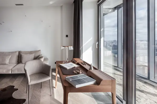 Апартаменты в американской высотке. Строго и лаконично