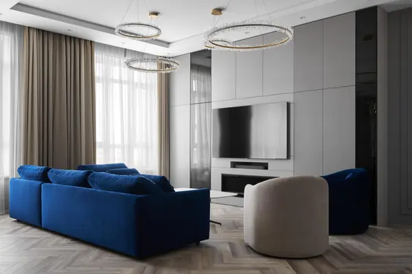 Дизайн проект квартиры 180м2  ЖК "Бульварный  переулок ". Гостиная