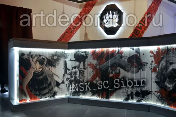 Изготовление барной стойки (печать на дереве)