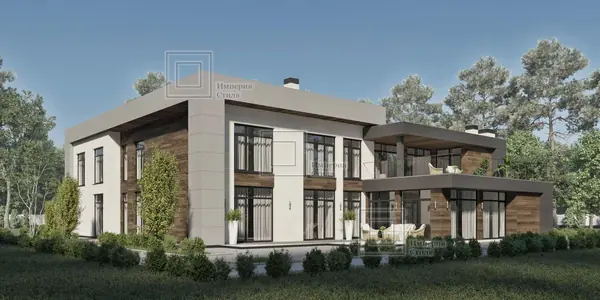 Проект дома с тренажерным залом и бассейном