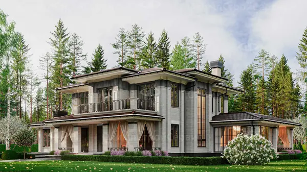 Двухэтажный дом «Трейси» в современном стиле с патио