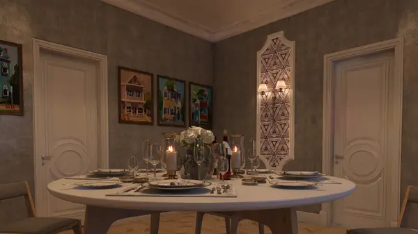 Обеденная комната в стиле Новая классика