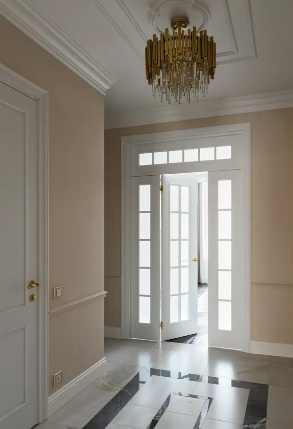 Реализованный дизайн-проект квартиры 90 кв.м.в стиле неоклассика