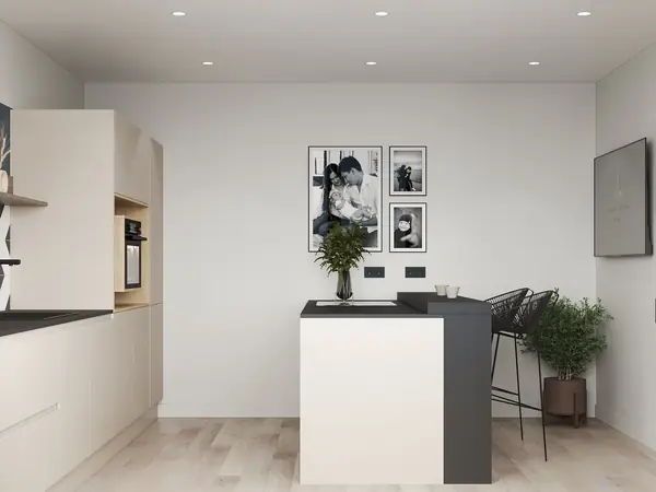 Квартира для молодой семьи с элементами сканди