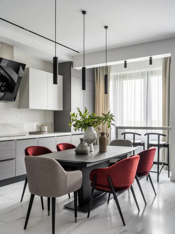 Дизайн квартиры с мебелью Zebrano by Sinteza: креслами,журнальным и smart-столом