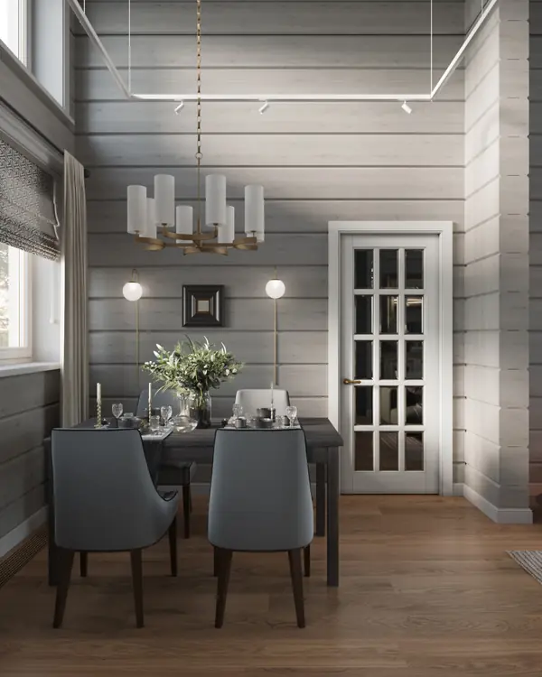 Загородный дом из клееного бруса.