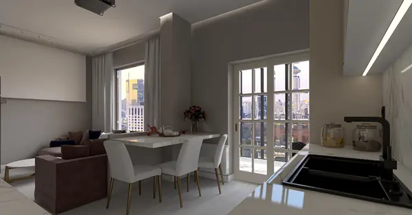 Двухкомнатная квартира для молодой девушки