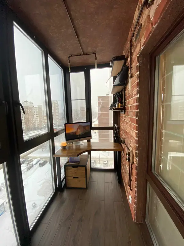 Балкон-кабинет в стиле лофт, Электросталь