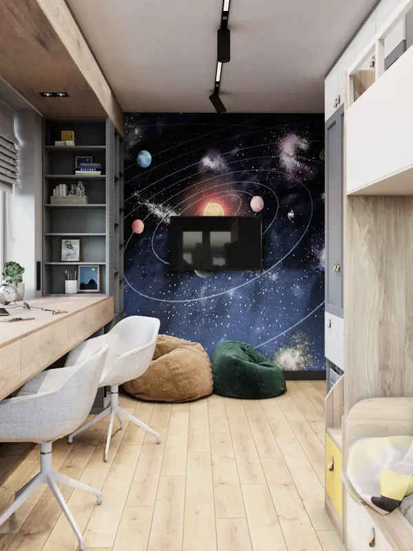 Дизайн детской спальни 15м