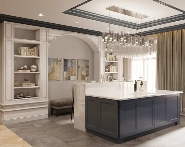 Роскошь и функциональность – секрет современной кухни-гостиной