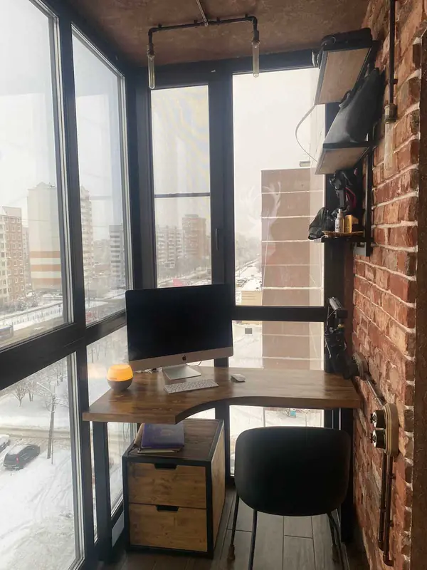 Балкон-кабинет в стиле лофт, Электросталь