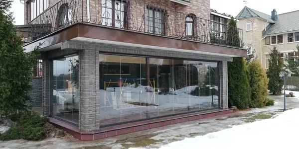 Остекление террасы конструкциями LUMON 7Е и 5.