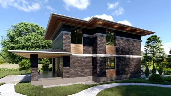 Двухэтажный дом в стиле Райт