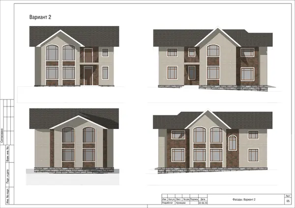 Эскизный проект коттеджа в Красницах, Лен. область