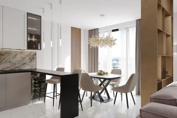 Проект гостиной в ЖК "Фили Сити"