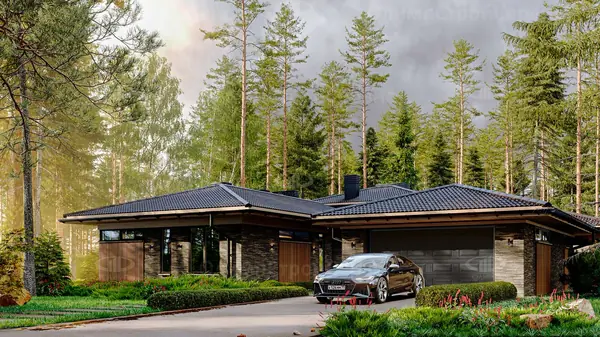 Одноэтажный дом «Фирст» с отдельно стоящей баней