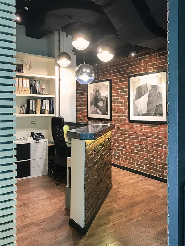 Кабинет в стиле лофт