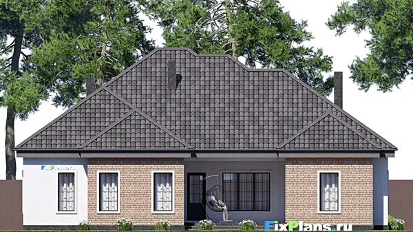 Проект одноэтажного дома 16х20м S216м2 F-17099