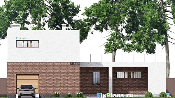 Проект двухэтажного дома 18х17 м S371м2 F-15029