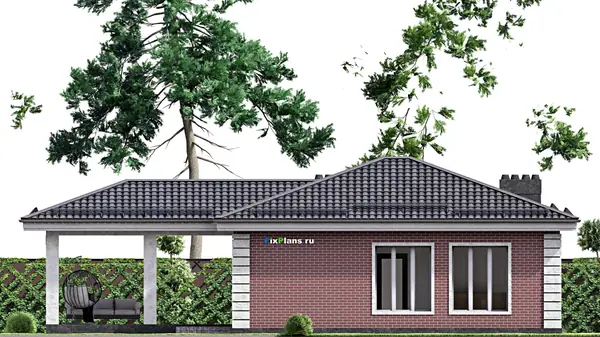 Проект одноэтажного дома 13х16м S122м2 F-15398